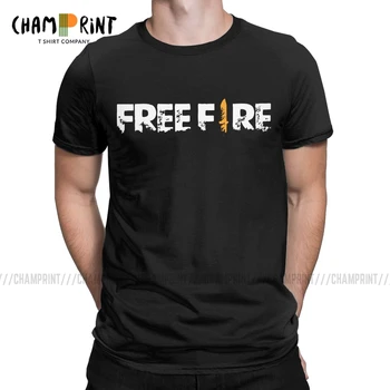 Muži Zadarmo Požiaru T Shirt Freefire Strieľačka Z Čistej Bavlny Oblečenie Móda Krátky Rukáv Crewneck Tees Dospelých T-Shirts
