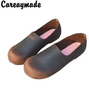 Careaymade-Nové Horúce predaj Hrubé hovädzie Kože Čistý Ručné lenivý topánky ,