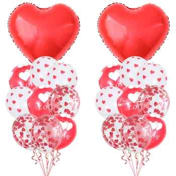 30 ks Láska Balóny Nastaviť 12inch Srdca Tlače Latexový Balón Pre Valentines Day Dekorácie, Svadobné Výročie Valentine Dary