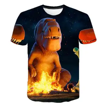 Chlapci & Dievčatá Anime T-shirts Deti Dinosaura 3D Tlač Tričko Pre Chlapcov Deti Krátky Rukáv T-shirt Karikatúry Letné Topy Oblečenie