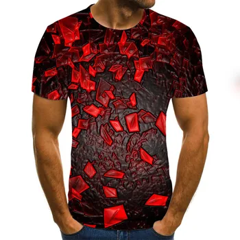 2020 Nové Troch-dimenzionální vír, T-košele pánske Letné 3D Tlač Bežné 3D tričká Topy Tee XXS-6XL