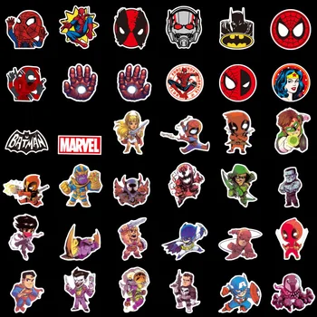 100KS Disney, Marvel Spiderman Deadpool cartoon Nálepky Avengers Super Hrdina Doodle Nálepky, Hračky Pre deti,