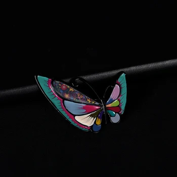 Módne Značky Multi-farebný Motýľ Brošňa pre Ženy, Dievčatá Obliekajú Kabát Pin Kúzlo Modré Smalt Zliatiny Kovov Hmyzu Brošne Deti