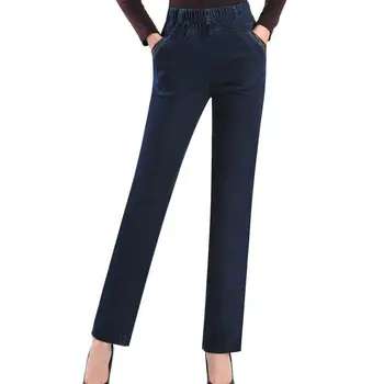 Na jar a na jeseň, vyšívané džínsy žena hárem vysoko elastický pás plus veľkosť 7xl ženy dlhé nohavice
