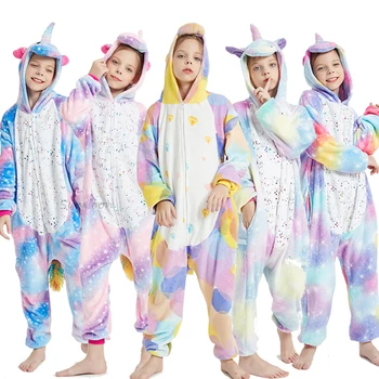 Kigurumi Pyžamo Jednorožec Pre Deti Baby Dievčatá Pyjamas Chlapci Sleepwear Zvierat Lev Jeleň Licorne Onesie Detský Kostým Jumpsuit