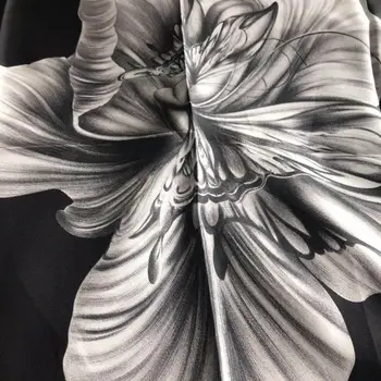 2020 nový príchod jari na jeseň klasické čierne kvet hodváb šatku keper ručne vyrobené roll 90*90 cm šatkou zábal pre ženy lady