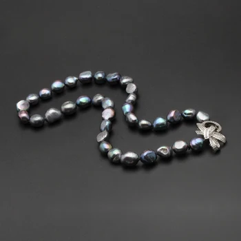 Skutočné Sladkovodné perlový náhrdelník pre ženy,10-11 mm barokový svadobné šperky dievča narodeniny najlepší darček biele prírodné perlový náhrdelník