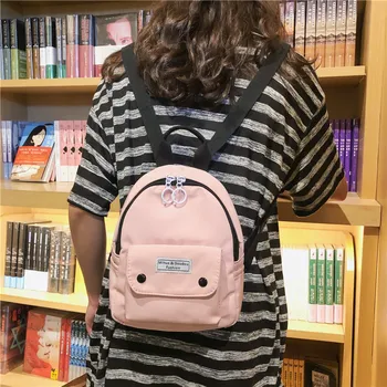 2020 Kórea Krásne doplnky, Školské tašky Študentka Japončiny Harajuku Batoh Malé Čerstvé Ulzzang Biely Ružový Batoh Ženy mochila