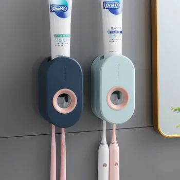 Lepidlo automatické zubná pasta squeezer nastaviť, montáž na stenu zubná pasta držiak na zubné kefky, stojan, steny sacie zubná pasta squeezer