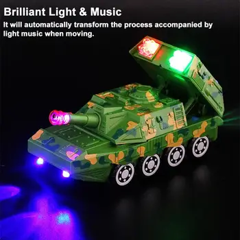 Deformovateľné Simuláciu Vojenských Ozbrojených Tank Obrnené Vozidlo, Auto, Kamión so Svetlami, Hudba Deti autíčka Vianočný Darček Pre Deti