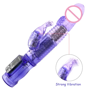 Dual motorových Králik Vibrátory 12 Rýchlosti Vibrácií A 360°Rotácia G-Spot Vibrátor, Dildo klitorisu Análny Masér Dospelých Sex Produkt
