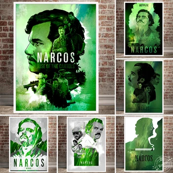 Narcos Plagát Filmy Americkej TV na Stenu Umelecké Plátno na Maľovanie Obrázkov Na Obývacia Izba Domov Dekoratívne Quadro Cuadros