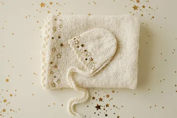 Ručné Pletenie Klobúk Balenie Detská Fotografia, Fotografovanie Novorodencov Rekvizity Star Pozadie
