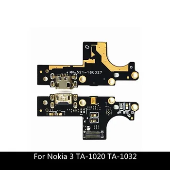 Pre Nokia 3 PD-1020 TA-1032 usb Nabíjací Port Konektor Doku Flex Kábel S Mikrofónom