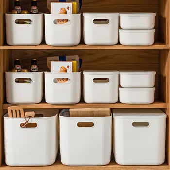 Kuchyňa Organizátor Úložný Kôš Ploche Úložný Box Kúpeľňa Oblečenie Snack Drobnosti Estetická Plastická Domov Skladovanie Organizácie