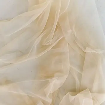 Mäkké skintone tylu čipky textílie ,nahé oka textílie , svadobné šaty závoj kvetina dievča šaty čipky couture 150 cm široký