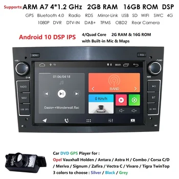 IPS DSP 2GB Android 10 2 DIN AUTA GPS pre opel Vauxhall Astra H G J Vectra Antara Zafira Corsa Vivaro Meriva Veda Zadarmo Fotoaparátu