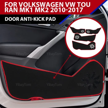 Kvalitné Dvere Auta Anti Kick Pad nálepky ochranné mat Polyester Strane Okraji Stráže koberec pre Volkswagen VW Tiguan MK1 2010-17