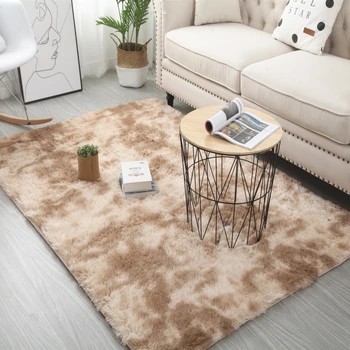 Motley gradient tie-dye koberec, obývacia izba, spálňa nočné koberec Nordic minimalistický gauč posteli mat konferenčný stolík hodváb podlahe koberec