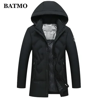 BATMO 2019 nový príchod zimy vysokej kvality s kapucňou parkas mužov,pánske black kapucňou bundy mužov,M1902