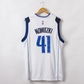 NBA pánske Dallas Mavericks #41 Nowitzki Basketbalové Dresy Biela