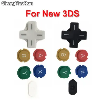 ChengHaoRan Hot Predaj Black/White ABXY Kríž Stlačte Tlačidlo D Podložky Home Tlačidlo Náhrada za Nové Nintendo 3DS Konzoly Tlačidlá set