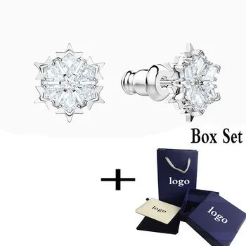 2020 SWA Módne Šperky Nové Prebodol Náušnice Nádhernými dekoráciami Dekorácie Crystal lady sladké Romantické Šperky Darček