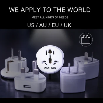 Univerzálny Európe 16A Travel Adaptér EÚ Converter, UK, USA, AU EÚ 2. Kolo Pin Pätice Domov Mini Portable Multi-Spec Adaptér 5 KS/Veľa
