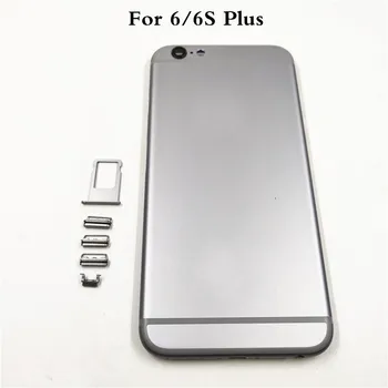 Originál Nové Bývanie Kovový Zadný Kryt Pre iPhone 6 G/6 Plus 6S 6S Plus Zadný Kryt Batérie Bývanie + Bočné Tlačidlo Časti