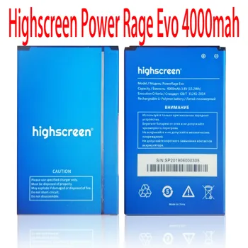 NOVÚ batériu Pre Highscreen Moc Rage Evo batérie 4000mah Pre Highscreen Moc Rage Evo mobilný telefón