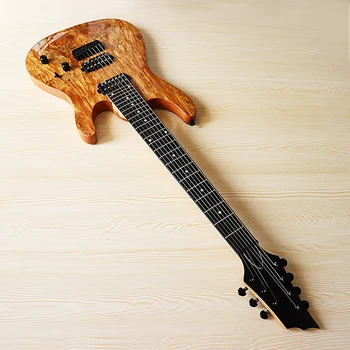 1pcs Kanada javorového dreva krku 7 string 39 palcový elektrická gitara mapu dreva top vysoký lesk s KÓREA-VYROBENÉ PICKUP