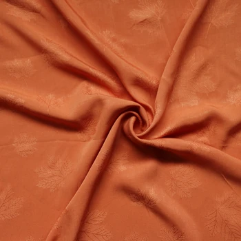 100 cm*140 cm Mäkké košeľu sleepwear tkanina bavlna viskózového tissu žakárové leaf orange