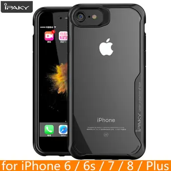Pre iPhone 8 8 Plus Prípade Pôvodného IPAKY 6 6 7 Plus Silikónové Akrylátové Hybrid Shockproof Transparentné puzdro pre iPhone X XS MAX XR
