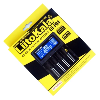 1pcs LiitoKala lii-PD4 LCD 3,7 V 18650 21700 Nabíjačka+4pcs HG2 18650 3000mah elektronická cigareta Nabíjateľná batéria