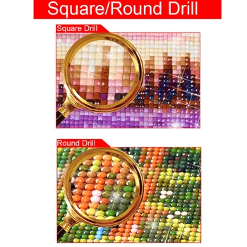 Plný Vrták Square/Round-Diamond 5D DIY Diamond Maľovanie Výšivky Cross Stitch 