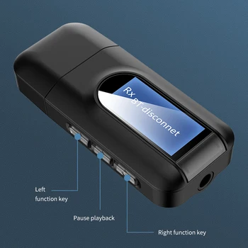 Bezdrôtové Audio Adaptér Bluetooth 5.0 Vysielač, Prijímač 2 V 1 Stereo Hudobný 3,5 mm Aux Domov pre PC TV Slúchadlá Auto Reproduktor Nové