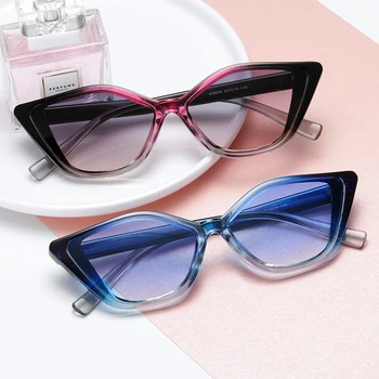 Dizajn značky Cat Eye slnečné Okuliare Ženy Retro Slnečné Okuliare Lady UV400 Luxusné Slnečné okuliare, Odtiene Okuliare Oculos de sol