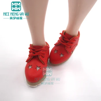 1pcs 4.3 cm Blyth bábika topánky móda päť-hviezdičkový kožené topánky, biela, ružová, červená, čierna pre Blyth Azone 1/6 bábika príslušenstvo