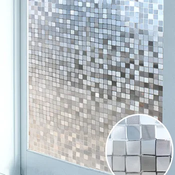3D Mozaika Anti-UV Lepidlom-Bez Elektrostatického Sklo Film Matný Nálepky Obývacia Izba Office Kúpeľňa Nálepky Sklo Nálepky