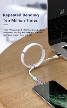 3 v 1 Magnetické Micro USB Kábel Na iPhone Samsung Android Rýchle Nabíjanie Magnet Nabíjačku USB Typu C Kábel Mobilného Telefónu Kábel Drôt