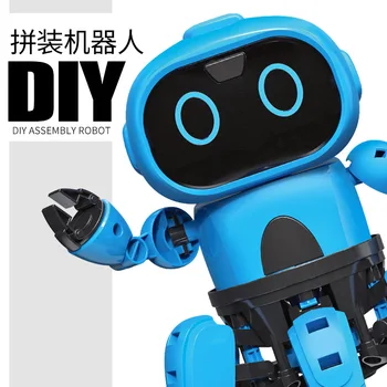 DIY Robot Bezdrôtové Diaľkové Ovládanie diy Montáž Robot Infračerveného Snímania Stavebné Bloky Hračka robot môže Automatické Prekážkou Vyhýbaniu