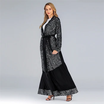 Ramadánu Pomoci Eid Mubarak Abaya Kimono Mujer Cardigan Hidžáb Moslimské Oblečenie Turecký Islam Oblečenie Abayas Pre Ženy Kaftan Župan Dubaj