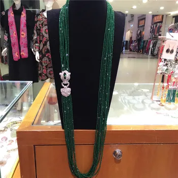 Leopard hlavu spona DIY príslušenstvo zelená červená sklo krištáľ náhrdelník náramok náušnice nastaviť vitajte vlastné farby módne šperky