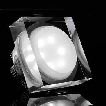 DVOLADOR Square/Kolo 12W/10W/5W LED Crystal LED Downlight Stropné Bodové Svetla Teplá biela/Biela LED Zapustené Svietidlo pre Home Decor