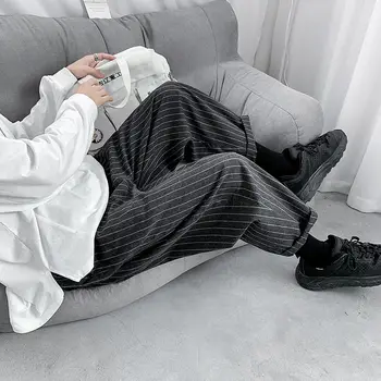 Privathinker kórejský Mužov Prekladané Hárem Nohavice 2020 Streetwear Muž Príležitostné Voľné Nohavice Japonci Čierne Sivé Nohavice Plus Veľkosť