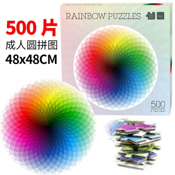 Kruh 500 Kusov Dospelých Puzzle 12 Palác Rainbow Magic Kaleidoskopu