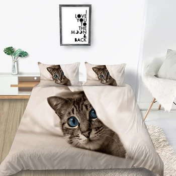 Roztomilé Mačky Posteľná Bielizeň Nastaviť Kráľovná Módne Hot Predaj Obliečky Kryt Pre Mačky Milenka Kráľa Twin Plný Jednoduché Dvojité Jedinečný Dizajn Posteľ Nastaviť