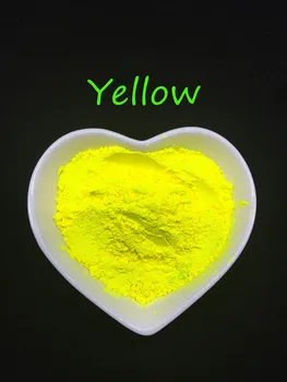 Neon žltá Phosphorescent Fluorescenčné Nail Art Prášok Svietiť V Tme Akryl DIY Krásy make-up Nástroj,14colors pre výberu,nie je žiara