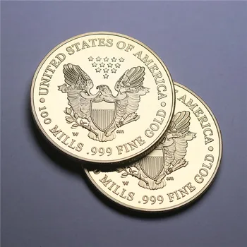 DHL 50pcs/veľa Doprava Zadarmo, 20 Dolárov American Eagle, 2000 slobody zlato kov .999 JEMNÝ Zlato Plátované Mince