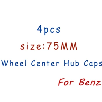 4pcs 75mm Kolesa Centrum Hub Spp Odznak Vozidla Rim Refitting Nahradiť Na Mercedes Benz W164 W212 W211 W204 W203 W205 A B C Triedy E